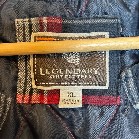 Legendary Outfitters Men’s Shirt Jacket w/Hood, Black Red Blue Flannel Size XL - Picture 8 of 10